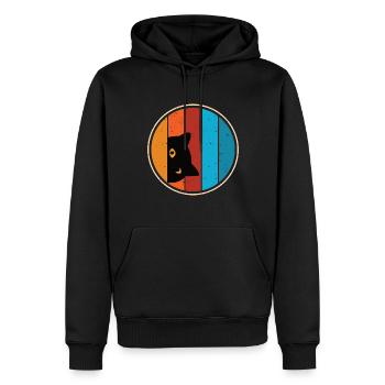 Lustige Katze Blick - Männer Premium Bio Hoodie - Schwarz - Vorne - Nico (187cm)