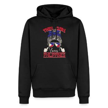 Philippinen Frau - Männer Premium Bio Hoodie - Schwarz - Vorne - Nico (187cm)