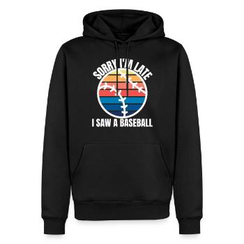 Basketball Lustig Basket Basketballer - Männer Premium Bio Hoodie - Schwarz - Vorne - Nico (187cm)