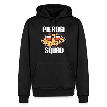 Pierogi Pologne Polska Polski - Sweat à capuche Premium bio Homme - noir - Devant - Nico (187cm)