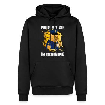 Formation de la police - Sweat à capuche Premium bio Homme - noir - Devant - Nico (187cm)
