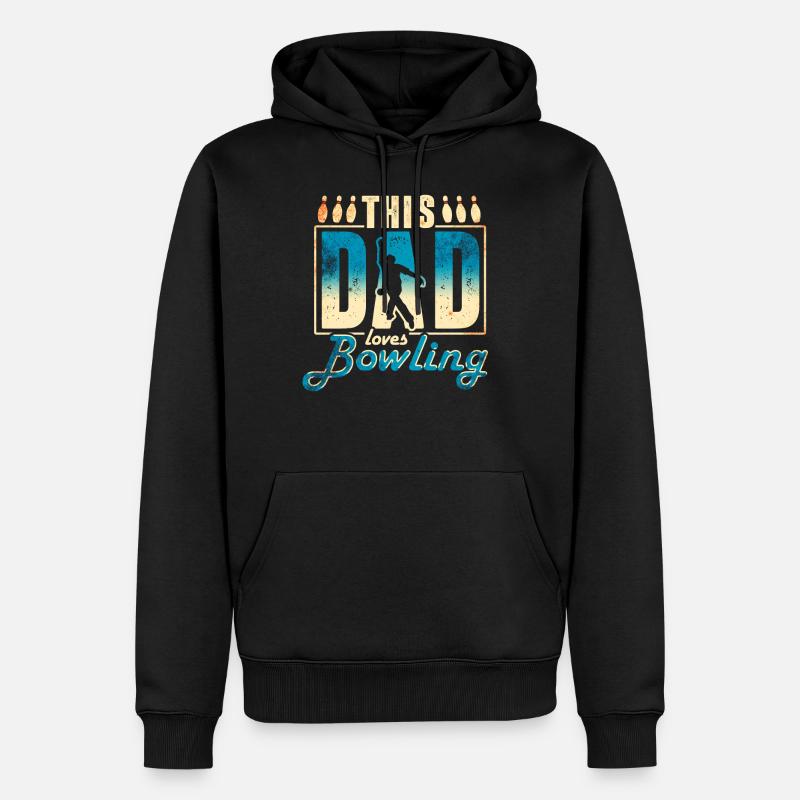 Père de bowling - Sweat à capuche Premium bio Homme - noir