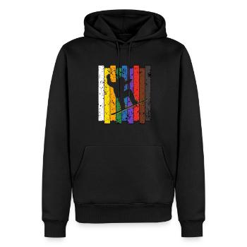 Snowboard - Sweat à capuche Premium bio Homme - noir - Devant - Nico (187cm)