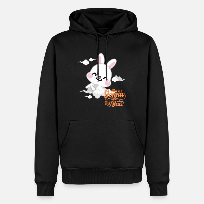 DAS WIRD MEIN JAHR SEIN - Männer Premium Bio Hoodie - Schwarz