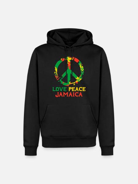 Jamaica Love - Men’s Premium Organic Hoodie - black