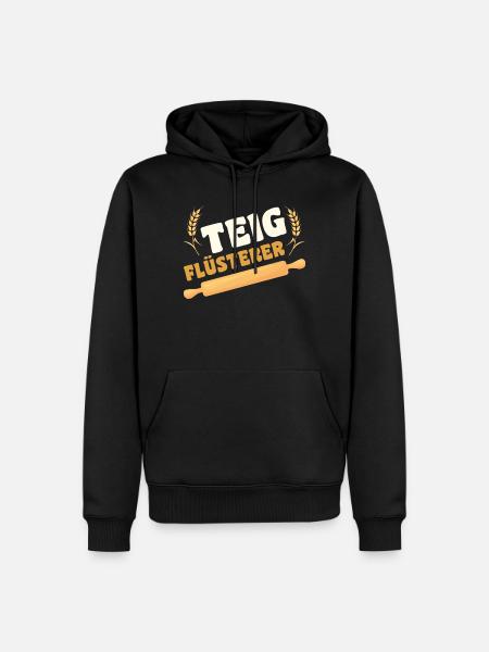 Pizza Bäcker Konditor | Teigflüsterer - Männer Premium Bio Hoodie - Schwarz