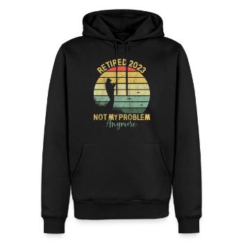Rente 2023 Pensionierung Fischen - Männer Premium Bio Hoodie - Schwarz - Vorne - Nico (187cm)
