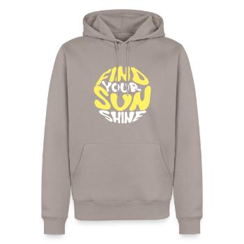 Find Your Sunshine - Männer Premium Bio Hoodie - Taupe - Vorne - Nico (187cm)