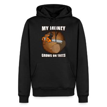 Tronçonneuse Lumberjack pour hommes - Sweat à capuche Premium bio Homme - noir - Devant - Nico (187cm)