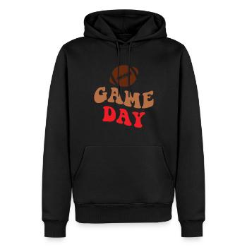 Jour de match - Football - Sweat à capuche Premium bio Homme - noir - Devant - Nico (187cm)