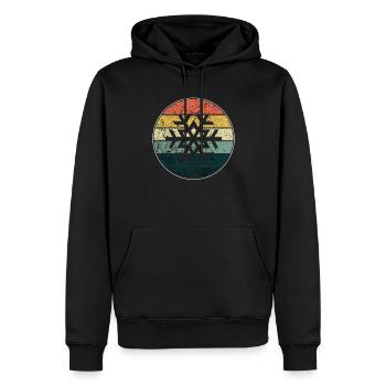 Flocon de neige - Sweat à capuche Premium bio Homme - noir - Devant - Nico (187cm)