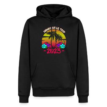 Voyage des filles d’Hawaï 2023 (Garantie du prix le plus bas) - Sweat à capuche Premium bio Homme - noir - Devant - Nico (187cm)