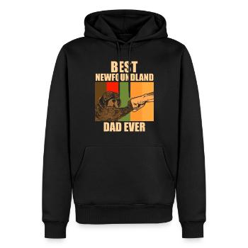 Neufundländer Hund Vater Hundeliebe - Männer Premium Bio Hoodie - Schwarz - Vorne - Nico (187cm)