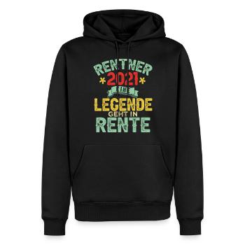 Rentner eine Legende verlässt das Gelände - Männer Premium Bio Hoodie - Schwarz - Vorne - Nico (187cm)