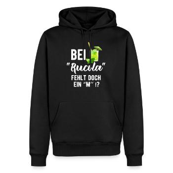 Rum Cola Party Alkohol Spruch Geschenk - Männer Premium Bio Hoodie - Schwarz - Vorne - Nico (187cm)