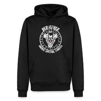 Viking Berserker Special Forces - Men’s Premium Organic Hoodie - black - Front - Nico (187cm)