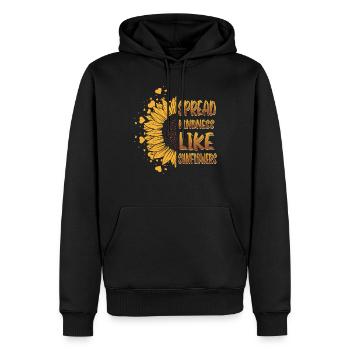 Inspiration de Motivation de tournesol - Sweat à capuche Premium bio Homme - noir - Devant - Nico (187cm)