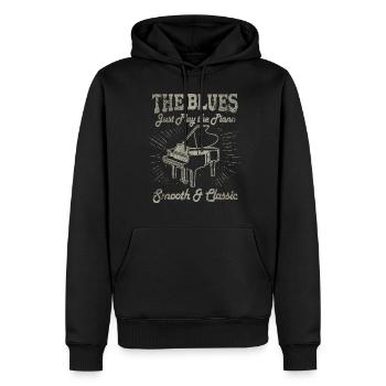 Blues Musik Retro 1 - Männer Premium Bio Hoodie - Schwarz - Vorne - Nico (187cm)