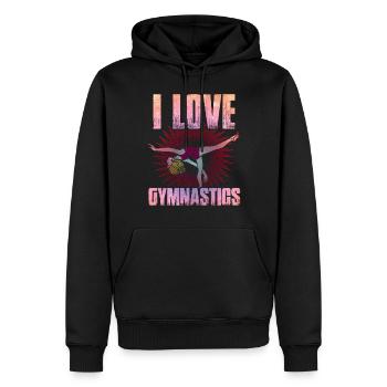 Gymnastik Mädchen Turnen Akrobatik - Männer Premium Bio Hoodie - Schwarz - Vorne - Nico (187cm)