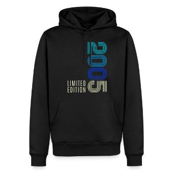 18 Anniversaire Jeunes filles Citation Cadeau 2005 - Sweat à capuche Premium bio Homme - noir - Devant - Nico (187cm)
