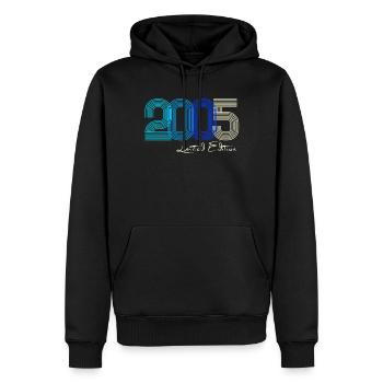 18 Anniversaire Jeunes filles Citation Cadeau 2005 - Sweat à capuche Premium bio Homme - noir - Devant - Nico (187cm)