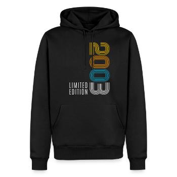 20 Anniversaire Jeunes filles Citation Cadeau 2003 - Sweat à capuche Premium bio Homme - noir - Devant - Nico (187cm)