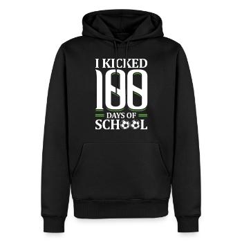 Ich Habe 100 Tage Der Schule Gekickt Sportlich - Männer Premium Bio Hoodie - Schwarz - Vorne - Nico (187cm)