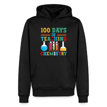 100 jours de cours de chimie pour les enseignants du - Sweat à capuche Premium bio Homme - noir - Devant - Nico (187cm)