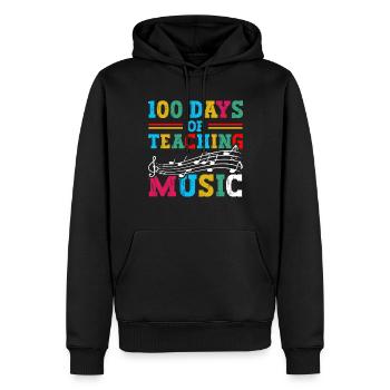 100 Tage Musikunterricht Schulfachlehrer - Männer Premium Bio Hoodie - Schwarz - Vorne - Nico (187cm)