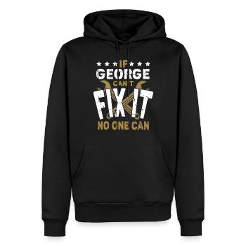 Name George Geschenk Spruch Geburtstag - Männer Premium Bio Hoodie - Schwarz - Vorne - Nico (187cm)