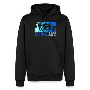 Skiing Life Ski Winter Alpine Sport Snow - Männer Premium Bio Hoodie - Schwarz - Vorne - Nico (187cm)