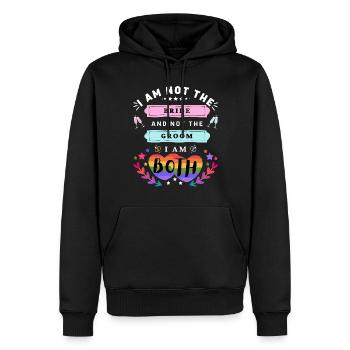 Nicht Die Braut, nicht der Bräutigam, Beides LGBTQ - Männer Premium Bio Hoodie - Schwarz - Vorne - Nico (187cm)