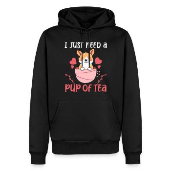 Ich Brauche Nur Ein Pup Von Tee Hund Haustier - Männer Premium Bio Hoodie - Schwarz - Vorne - Nico (187cm)