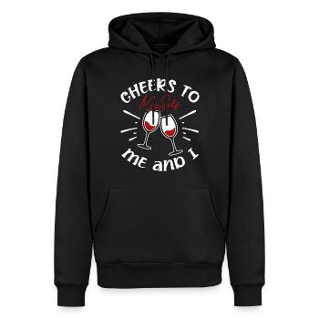 Bravo à moi et moi Anti-Saint-Valentin - Sweat à capuche Premium bio Homme - noir - Devant - Nico (187cm)
