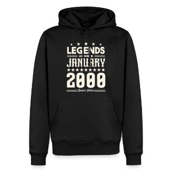 Gift legend January 2000. Gift January 2000. - Men’s Premium Organic Hoodie - black - Front - Nico (187cm)