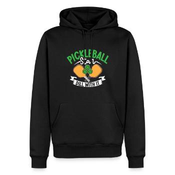 Pickleball Player Pickleball Paddle Pickleball - Männer Premium Bio Hoodie - Schwarz - Vorne - Nico (187cm)