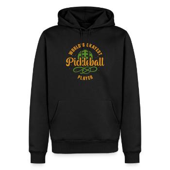 Pickleball Player Pickleball Paddle Pickleball - Männer Premium Bio Hoodie - Schwarz - Vorne - Nico (187cm)
