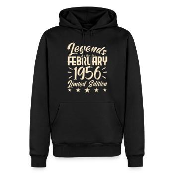 Geboren 1956. Geburtstagsgeschenk. - Männer Premium Bio Hoodie - Schwarz - Vorne - Nico (187cm)
