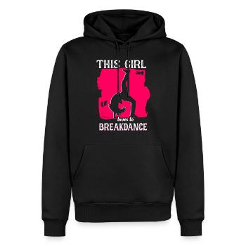 Break dance girl break dancer - Men’s Premium Organic Hoodie - black - Front - Nico (187cm)