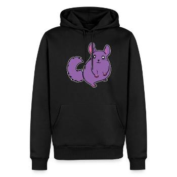 20230115 01T Chinchilla Chonk - Men’s Premium Organic Hoodie - black - Front - Nico (187cm)