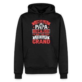 I am called Papa - Funny Papa saying - Men’s Premium Organic Hoodie - black - Front - Nico (187cm)