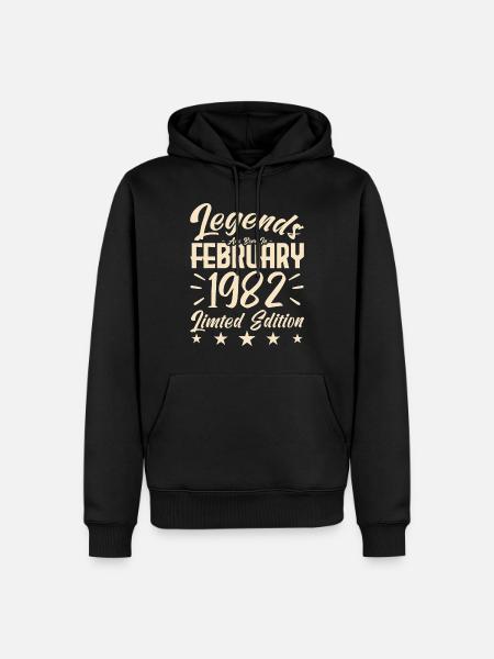 1982 birth. Birthday gift. - Men’s Premium Organic Hoodie - black