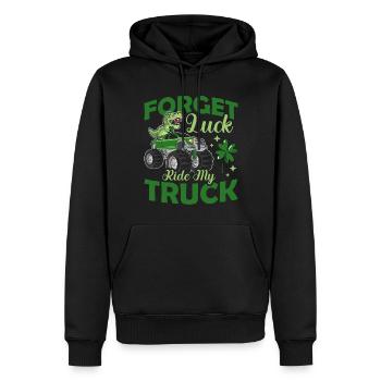 Oubliez le bonheur Montez mon camion Dinosaur St. - Sweat à capuche Premium bio Homme - noir - Devant - Nico (187cm)