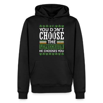 Les vibrations Leprechaun-st.-patrick’s-day-vibes que vous recherchez - Sweat à capuche Premium bio Homme - noir - Devant - Nico (187cm)