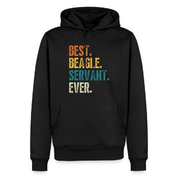 BEST BEAGLE SERVANT EVER - Men’s Premium Organic Hoodie - black - Front - Nico (187cm)
