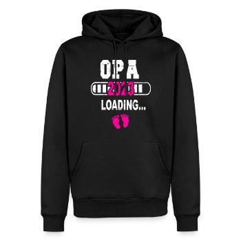 Opa Werdender Opa Schwangerschaft Verkündung - Männer Premium Bio Hoodie - Schwarz - Vorne - Nico (187cm)