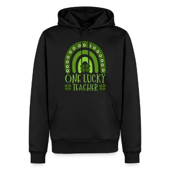 Eine Glückliche Lehrerin Schulpädagoge St. - Männer Premium Bio Hoodie - Schwarz - Vorne - Nico (187cm)
