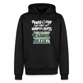 Médecine pour le bonheur Mignon Faune - Sweat à capuche Premium bio Homme - noir - Devant - Nico (187cm)