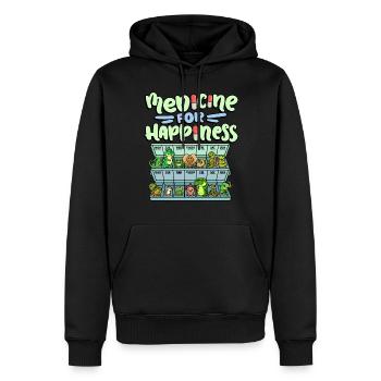 Medizin Für Das Glück Reptil Wildlife Tierretter - Männer Premium Bio Hoodie - Schwarz - Vorne - Nico (187cm)