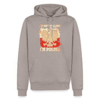 Poland Funny Polsla Polski - Men’s Premium Organic Hoodie - taupe - Front - Nico (187cm)